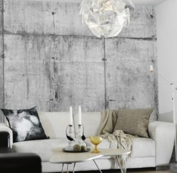 Dinding Beton dengan Efek Corak